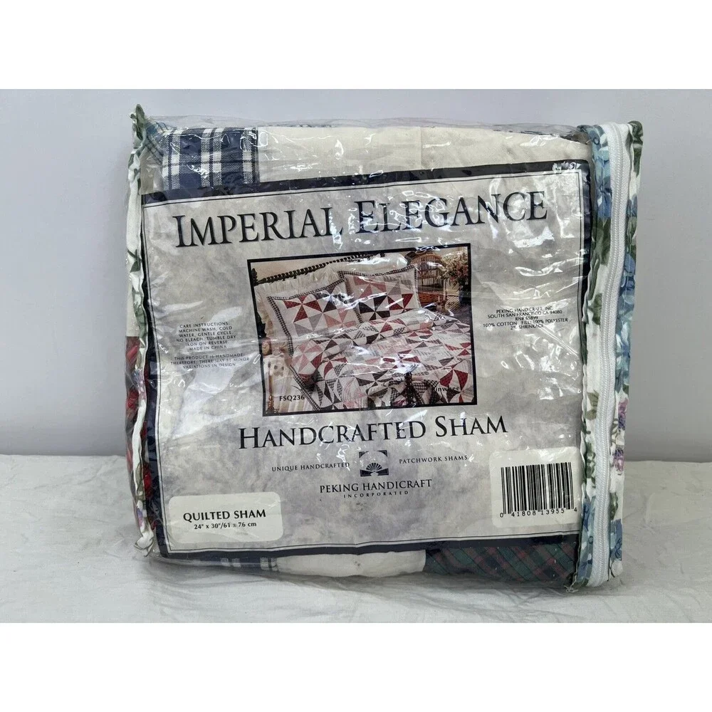 Imperial Elegance Peking Handicraft Quilted Sham Diamond Handmade 24